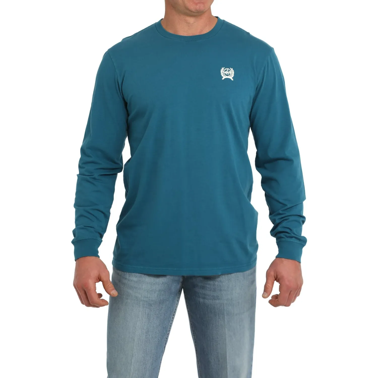 Cinch Men's Long Sleeve Tee Shirt - Teal