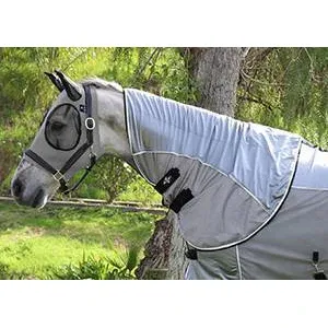 Professional's Choice Comfort Fit Fly Neck Cover, Color: Charcoal/black