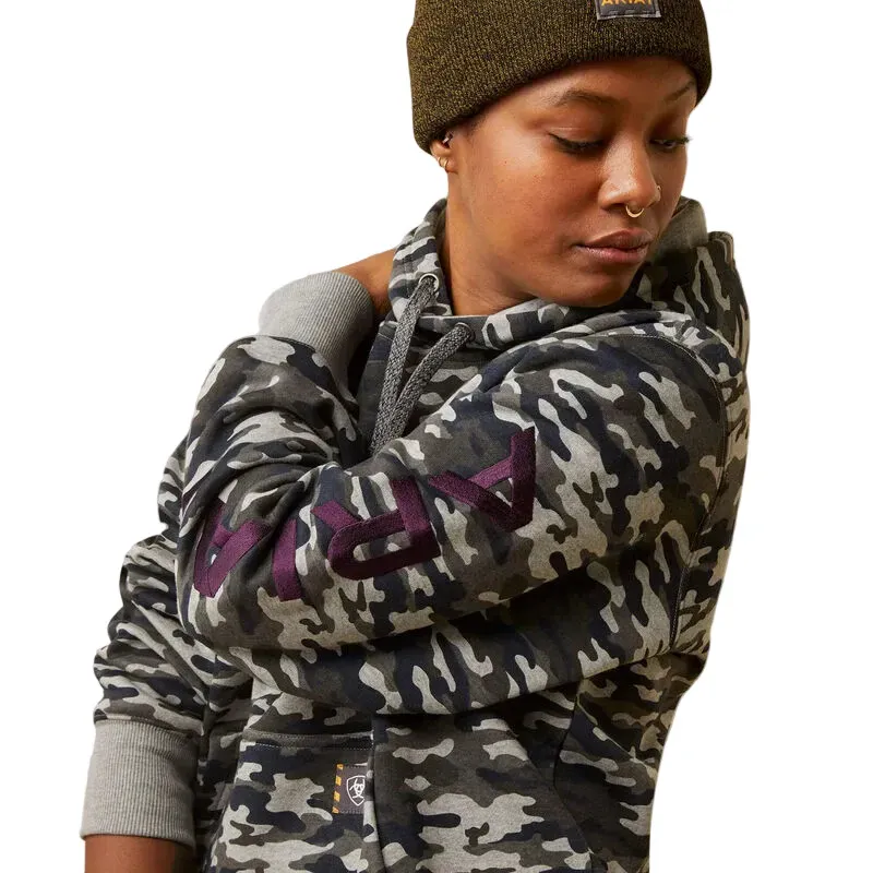 Ariat Rebar Graphic Printed Hoodie - Heather Grey Camo