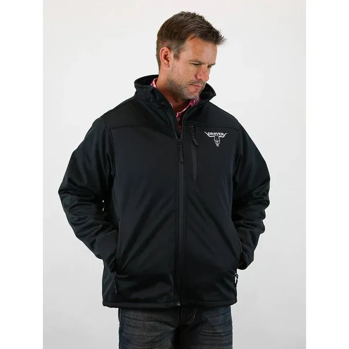 Drover Unisex Concealed Carry Holster Softshell Jacket, Colour: Black, Size: S