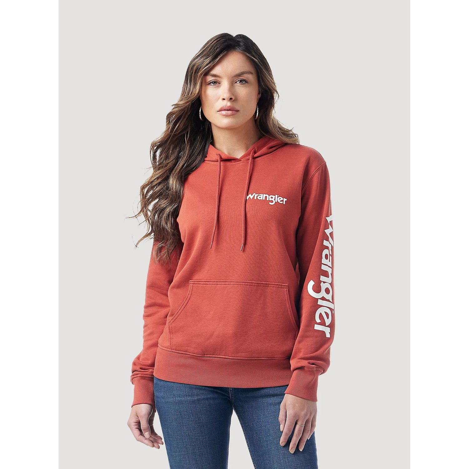 Wrangler Women's Americana Logo Hoodie - Red