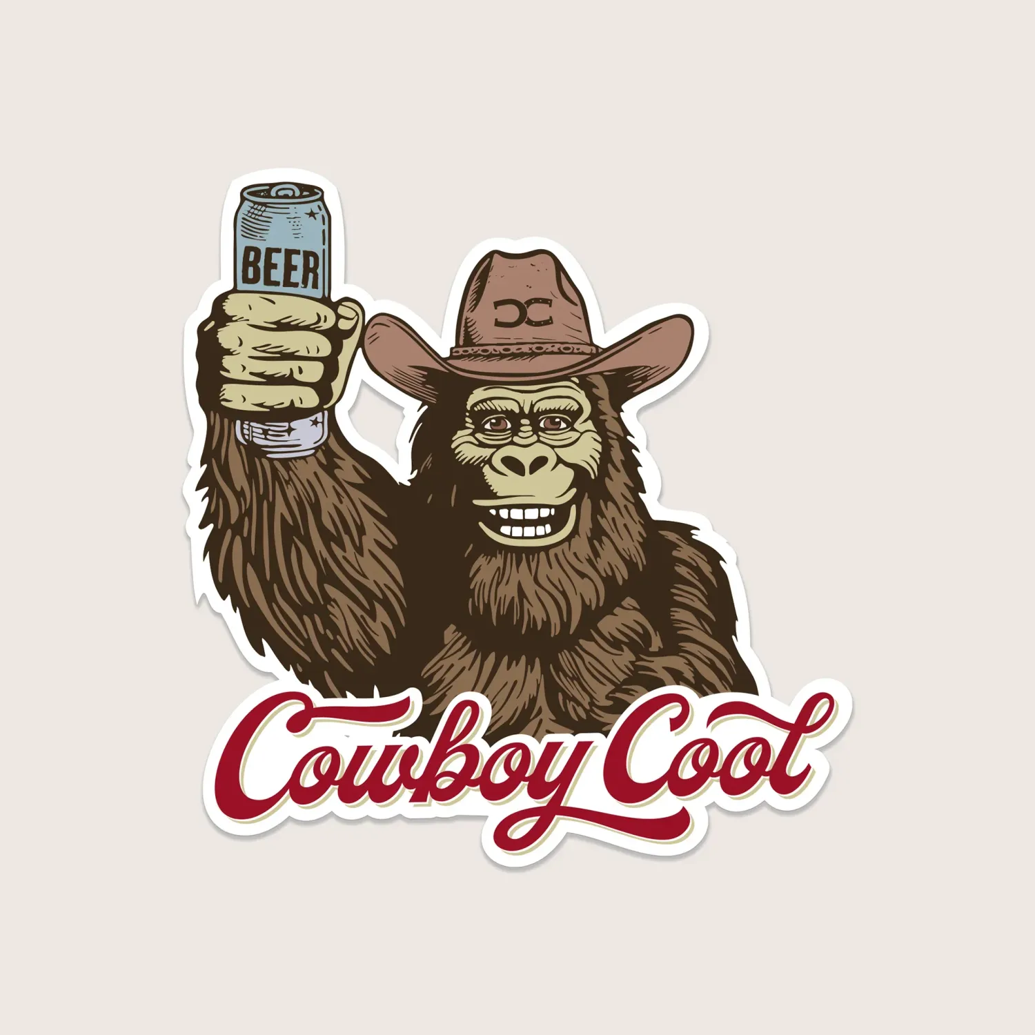 Cowboy Cool Stickers - Assorted Styles, Style: Bigfoot