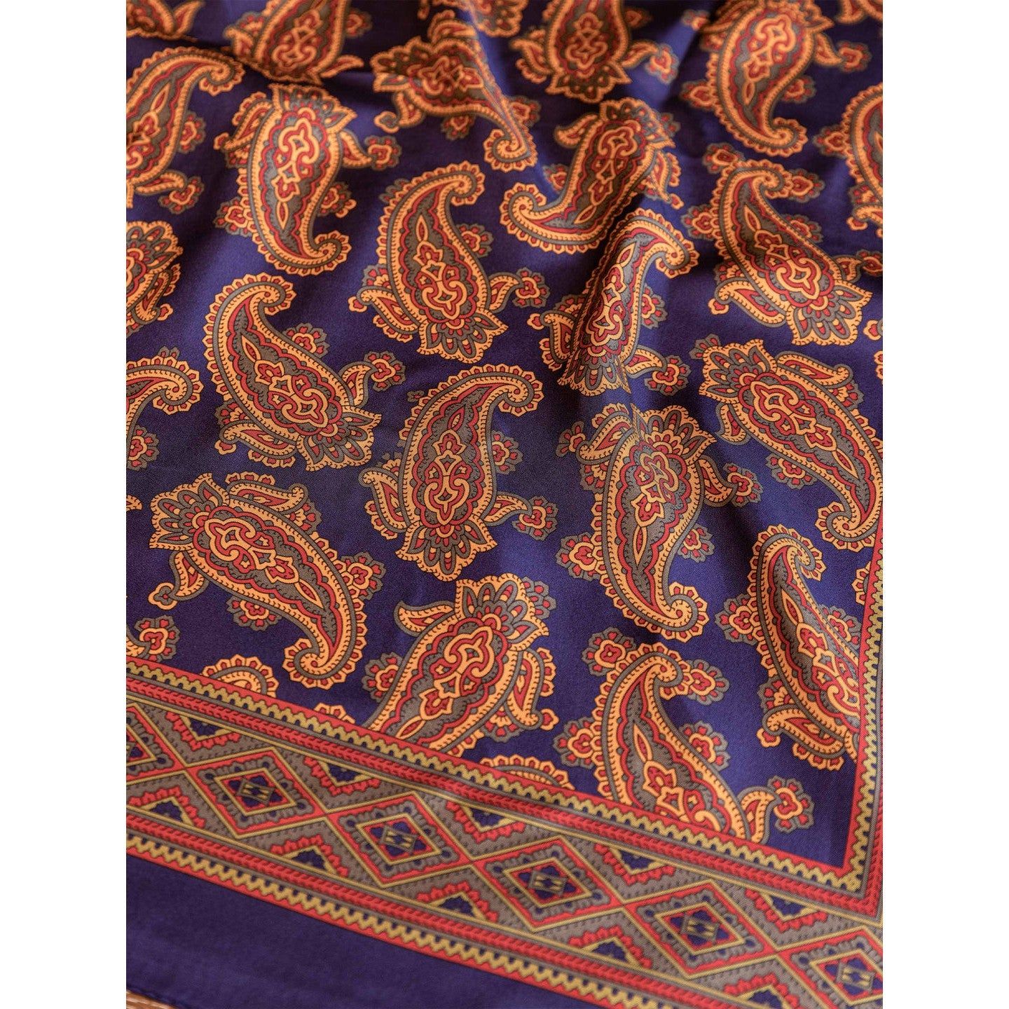 Schaefer Wild Rag Paisley Patterned with Border 35x35 - Multiple Colors