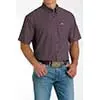 Cinch Men's Diamond Geo Print Short Sleeve Shirt - Purple, Size: XS