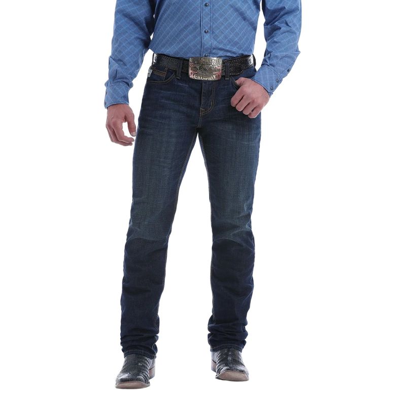 Cinch Men's Jesse Slim Straight Jeans - Medium Stone Indigo