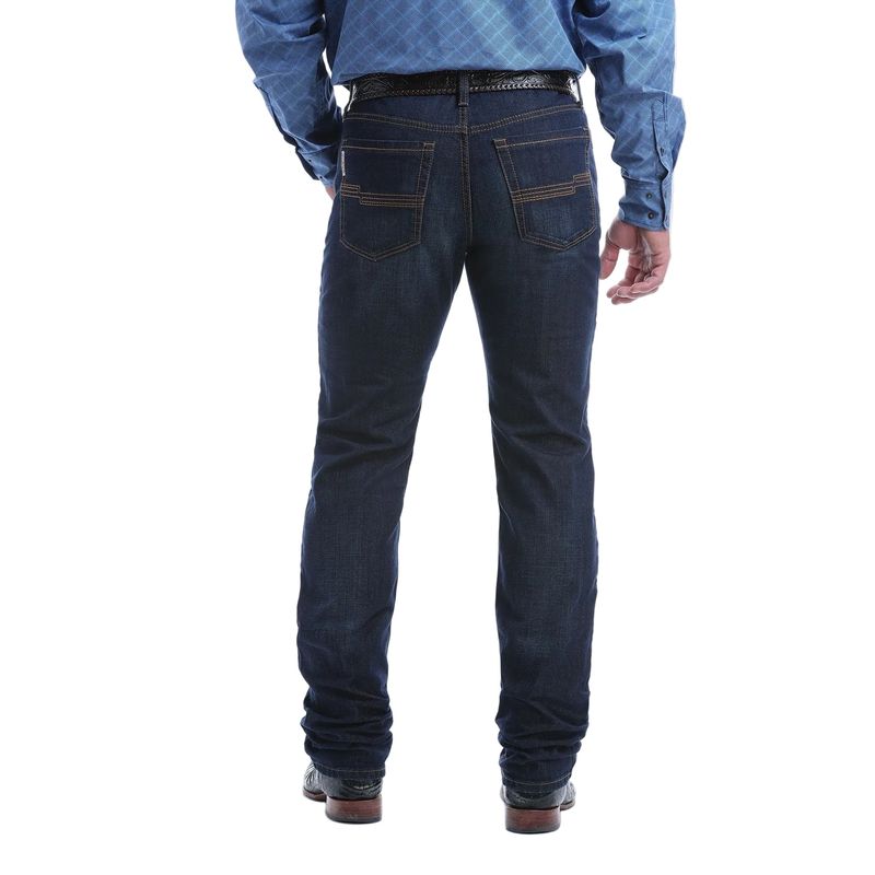 Cinch Men's Jesse Slim Straight Jeans - Medium Stone Indigo