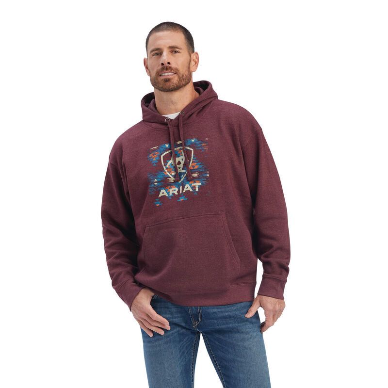Ariat Mens Southwest Block Sweatshirt Melbec Heather