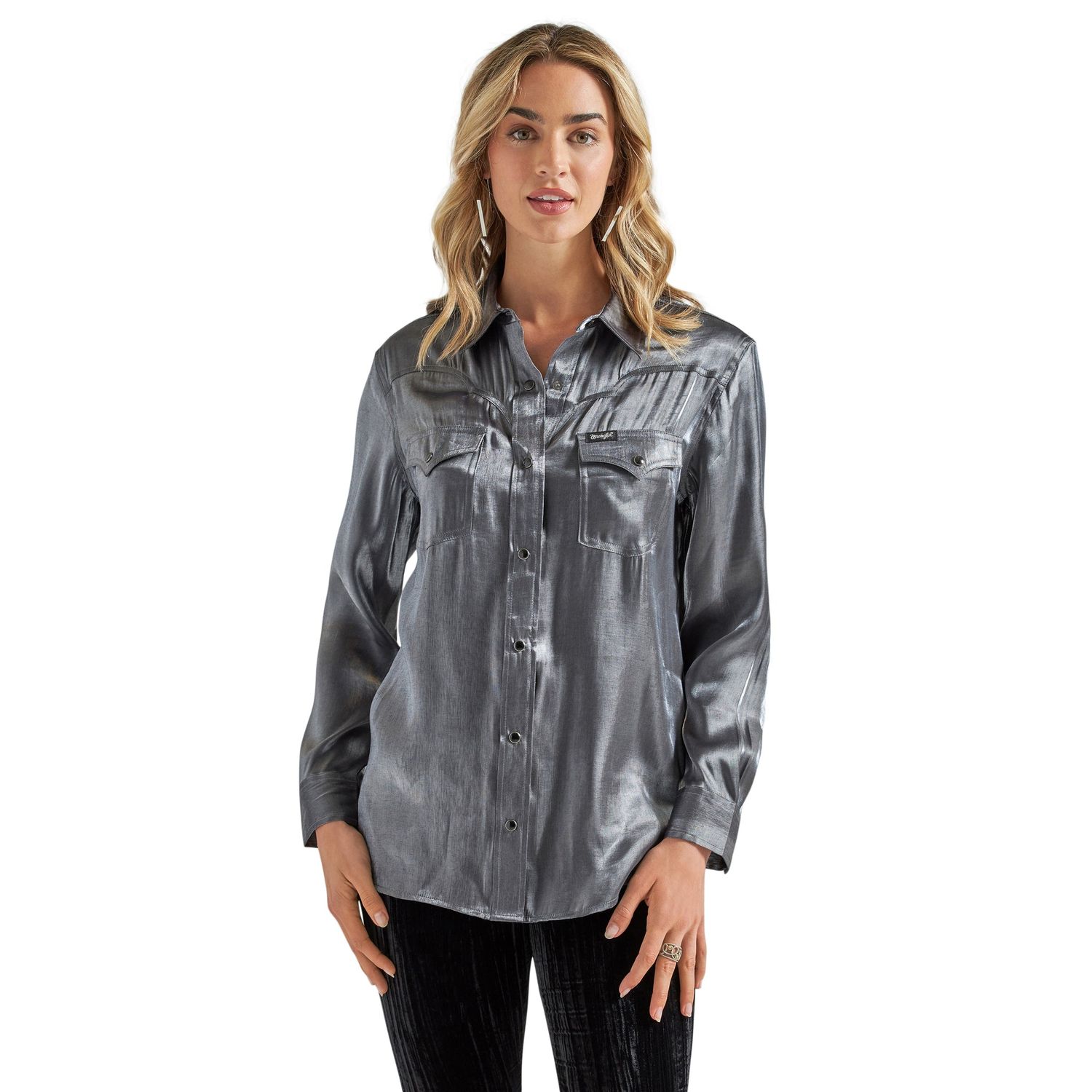 Wrangler Women's Retro Party Graphic T-Shirt - Silver