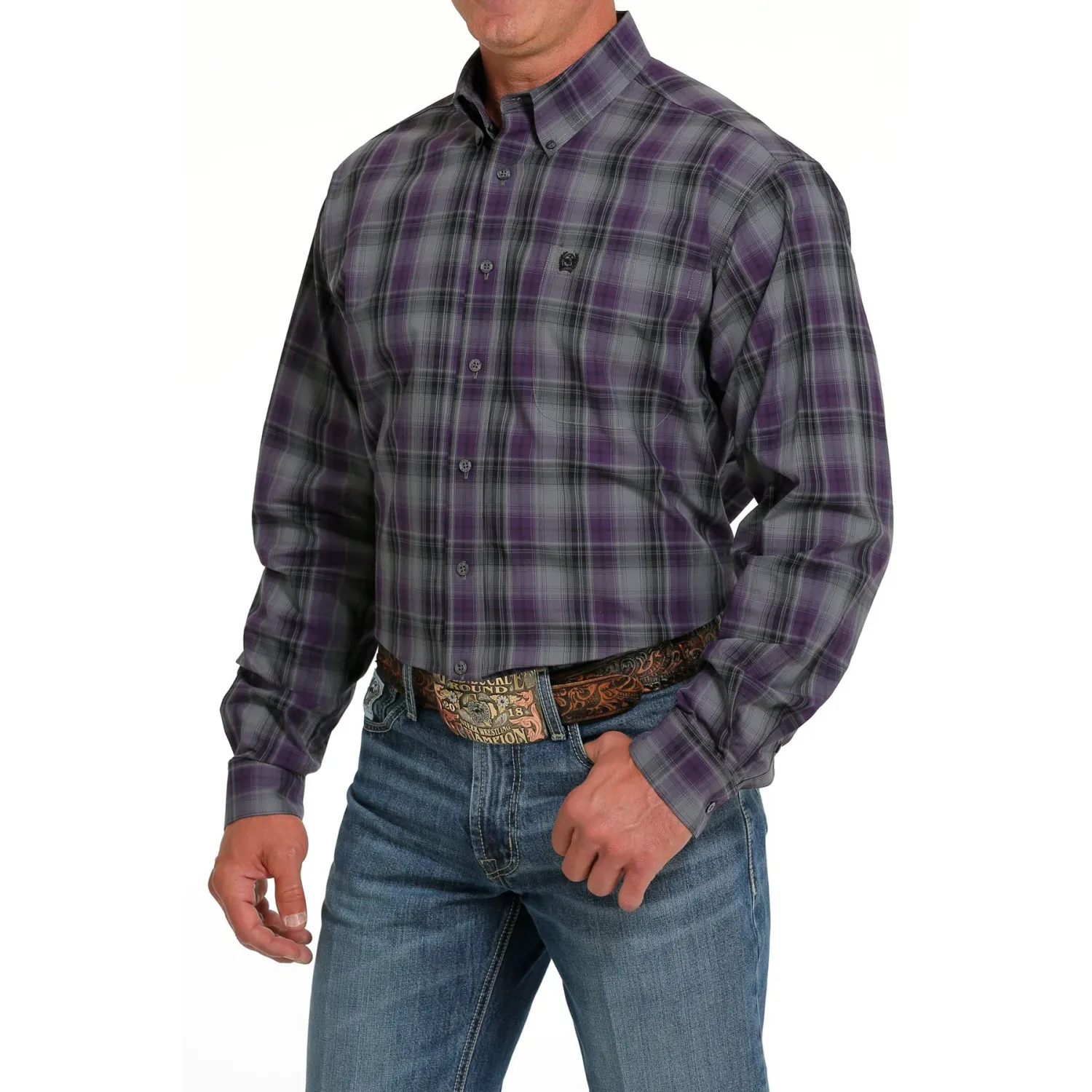 Cinch Men's LS Plaid Shirt - Multi