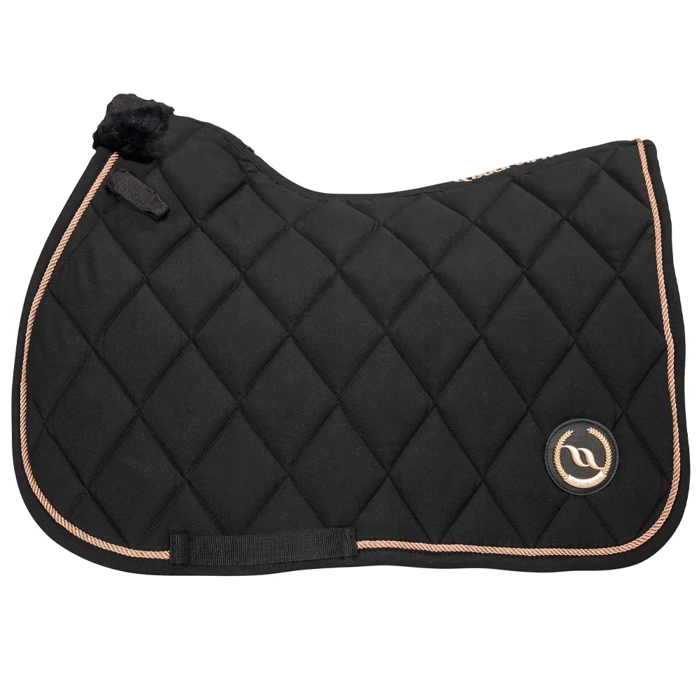 Back On Track Haze Jump Saddle Pad, Color: Black Rose Gold, Size: Full