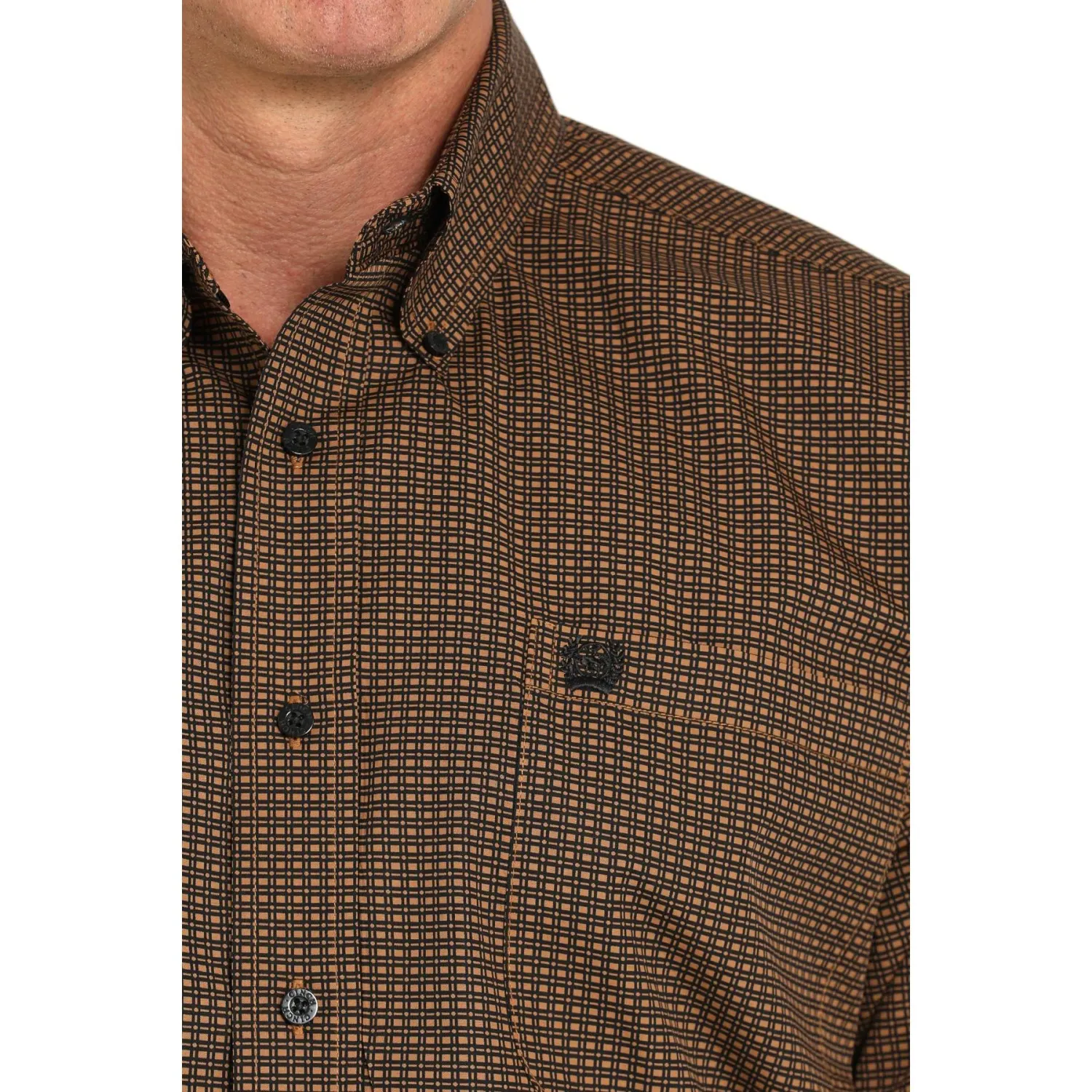 Cinch Men's Print Long Sleeve Print Shirt 725 - Brown