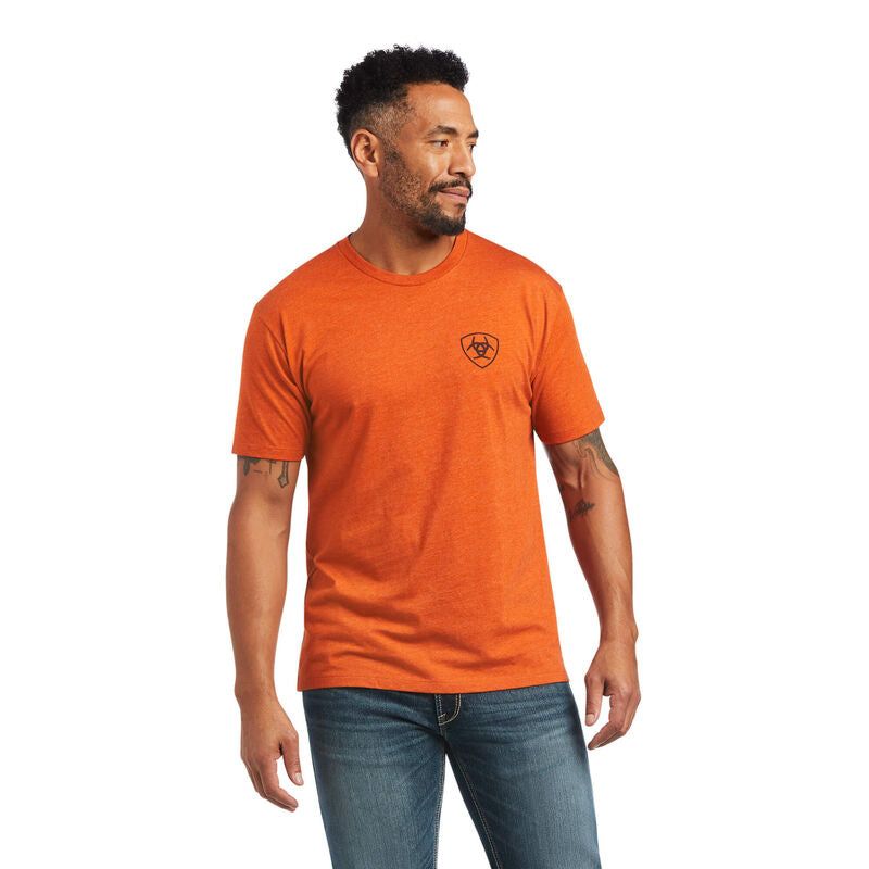 Ariat Mens Diamond Wood T-Shirt Adobe Heather