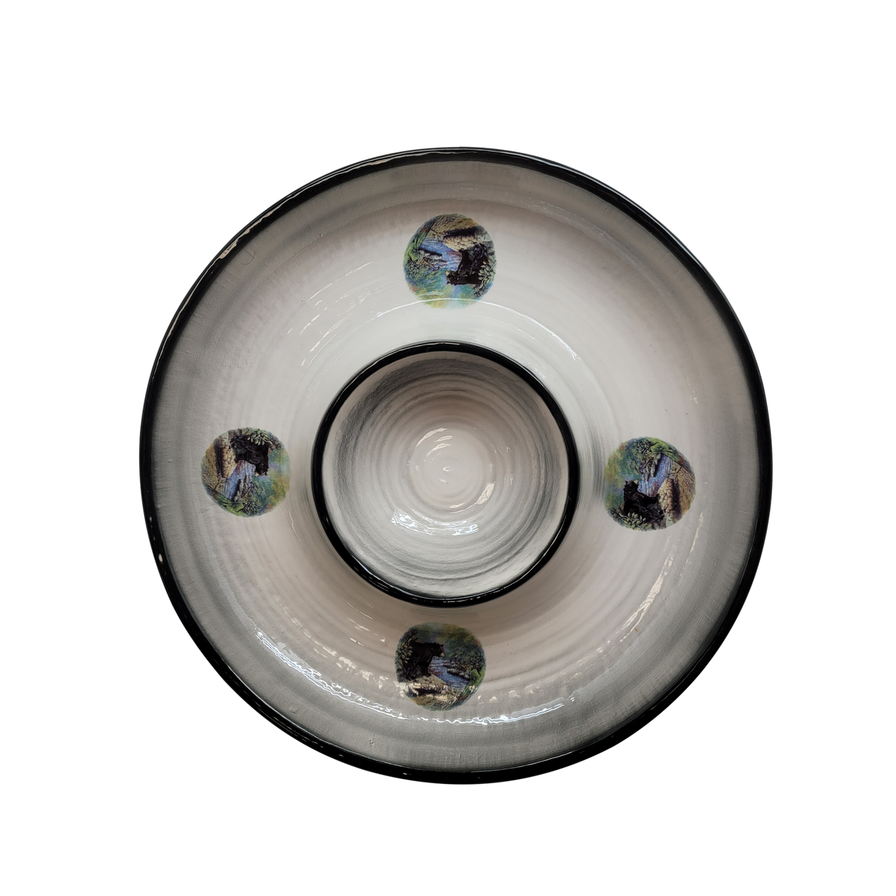 Ceramic Chip Dip Round