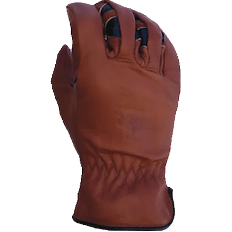 Bear Knuckles Double Wedge Brown Regular Duty Cowhide Driver Glove - Work, Size: 2X