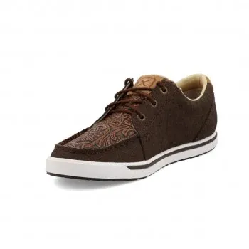 Twisted X Women's Kicks - Cocoa/Tooled Brown, Size: 5.5, Width: M