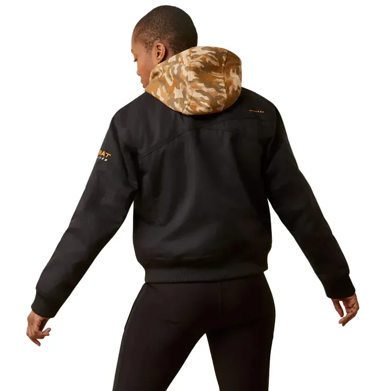 Ariat Women's Rebar DuraCanvas Bomber Jacket Black
