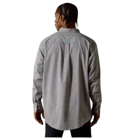 Ariat Men's Wrinkle Free Caleb Classic Fit Long Sleeve Shirt - Dark Grey