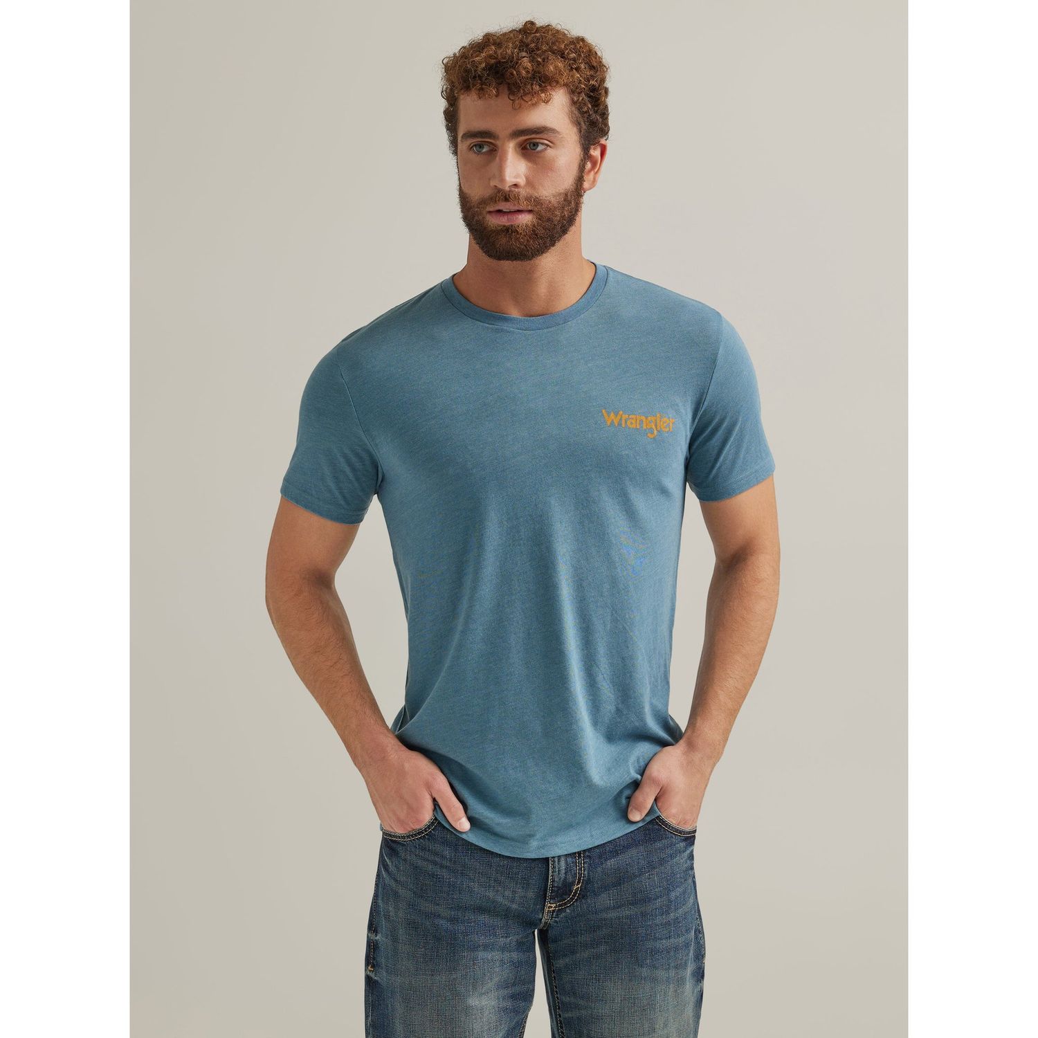 Wrangler Men's Cowboy Horseshoe Graphic Tee - Blue