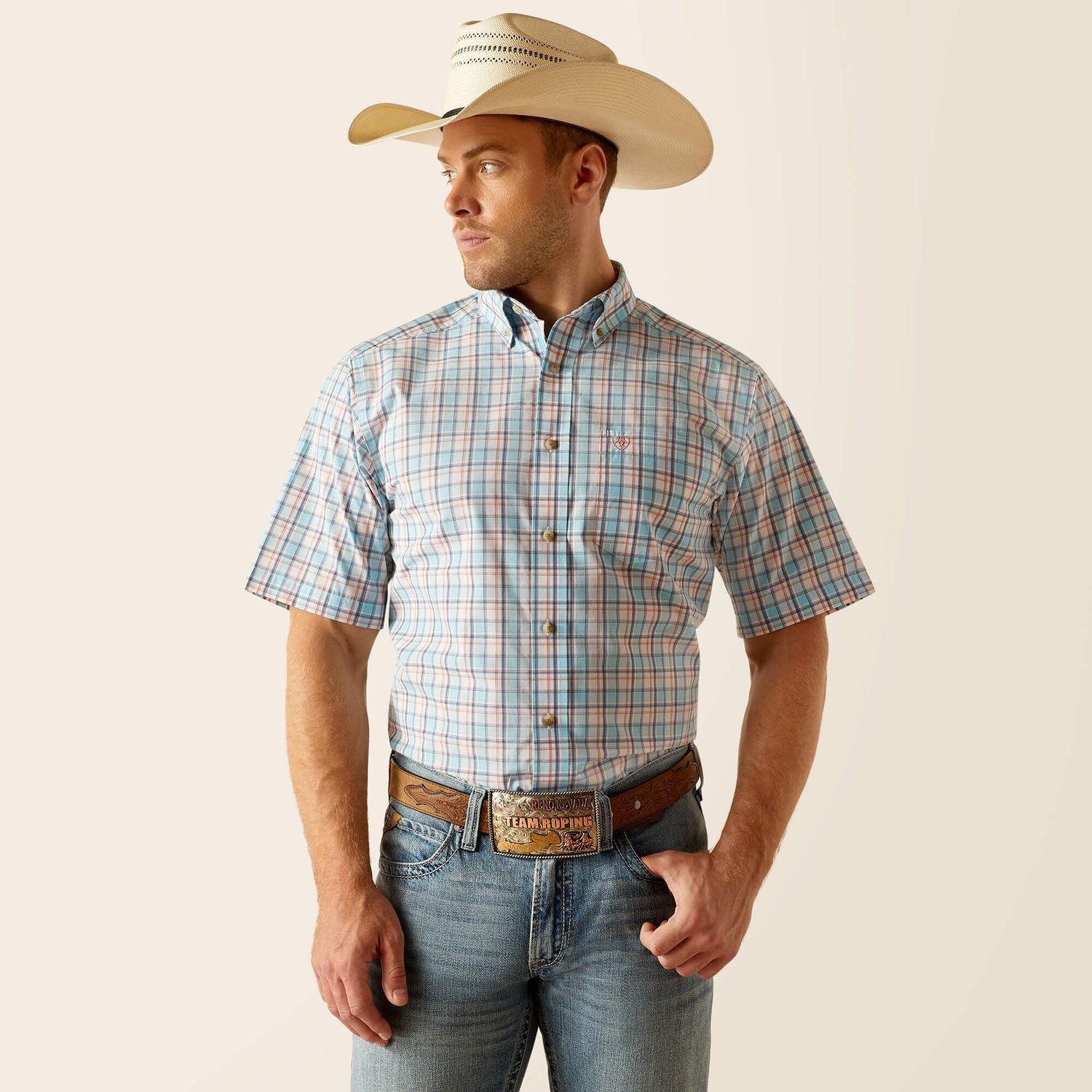 Ariat Men's Pro Karson SS Classic Fit Shirt - Sky