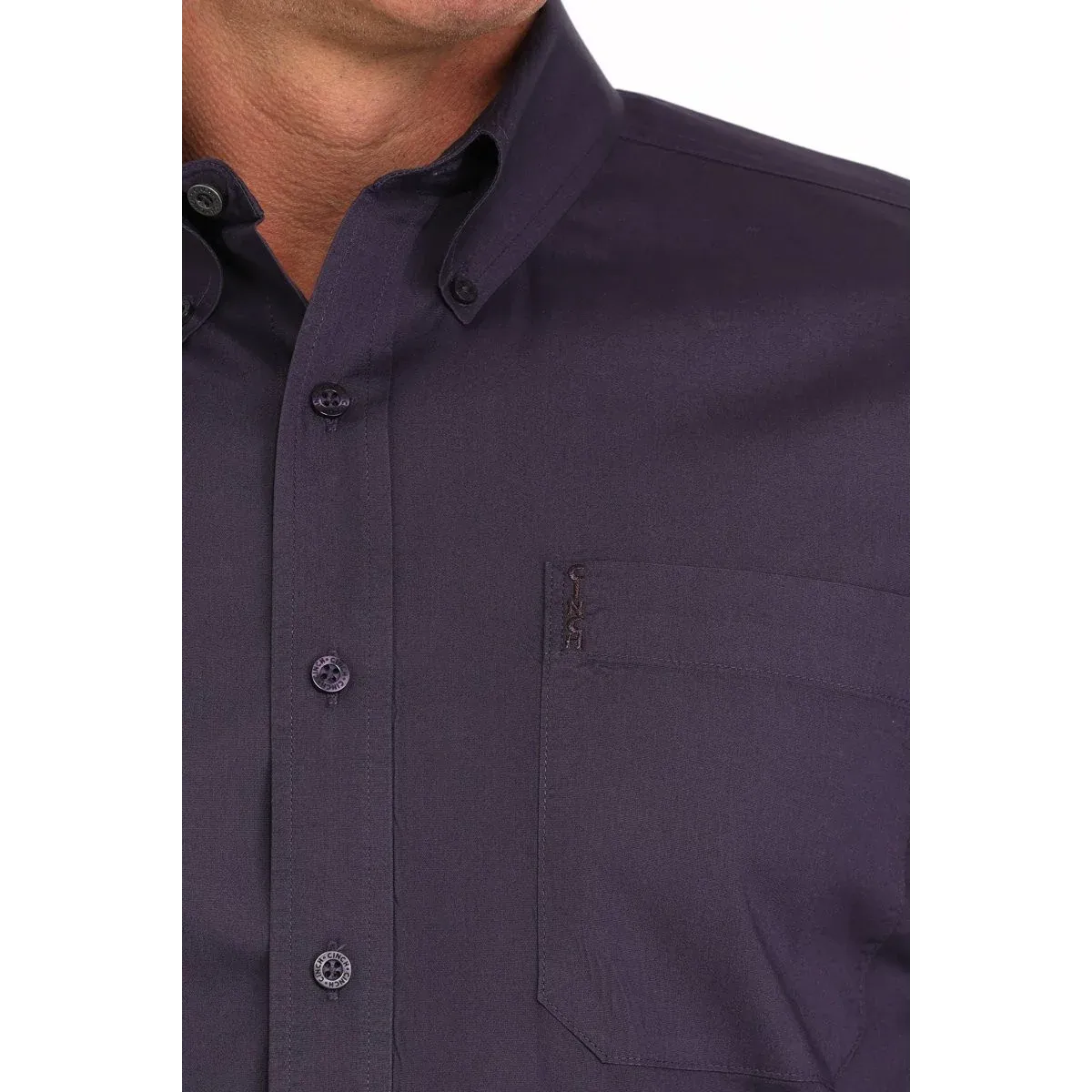 Cinch Men's Long Sleeve Western Shirt- Purple - MTW1347125