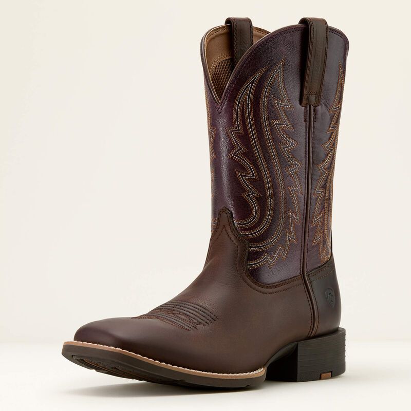 Ariat Men's Sport Big Country Cowboy Boots - Barley Brown/Perfect Purple