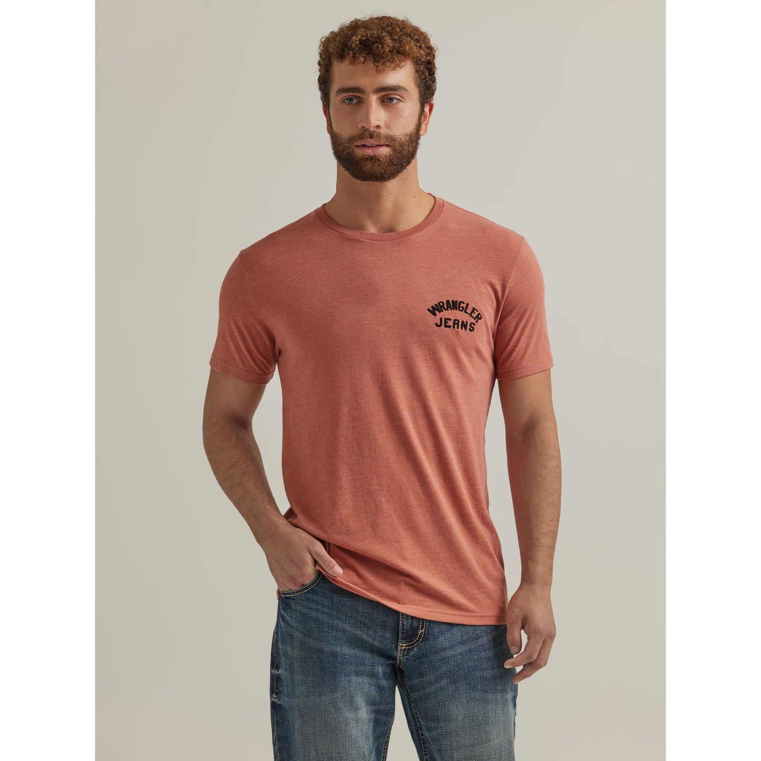 Wrangler Men's Cowboy Jeans Graphic Tee - Rust