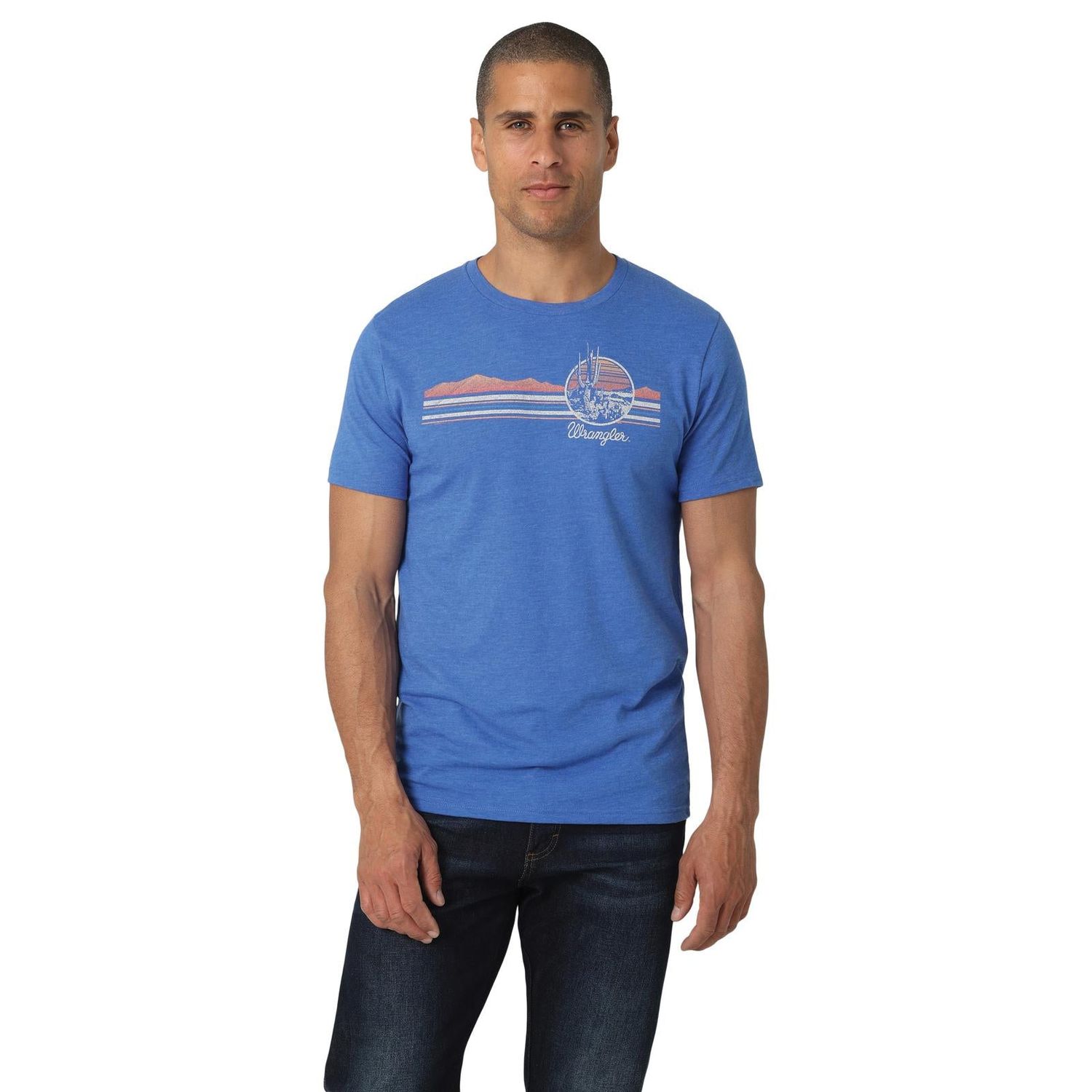 Wrangler Mens Short Sleeve T-Shirt - Royal Blue