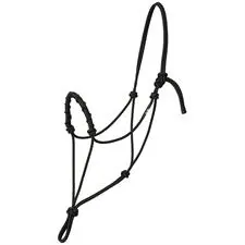 Weaver Leather Average Stacy Rope Halter, Color: Black