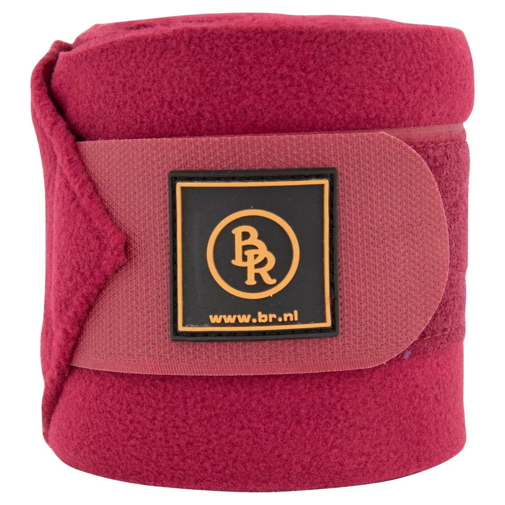 BR Polo Bandages Event Fleece 3 MTR Set/4 pcs w/Luxury Bag, Color: Beet Red