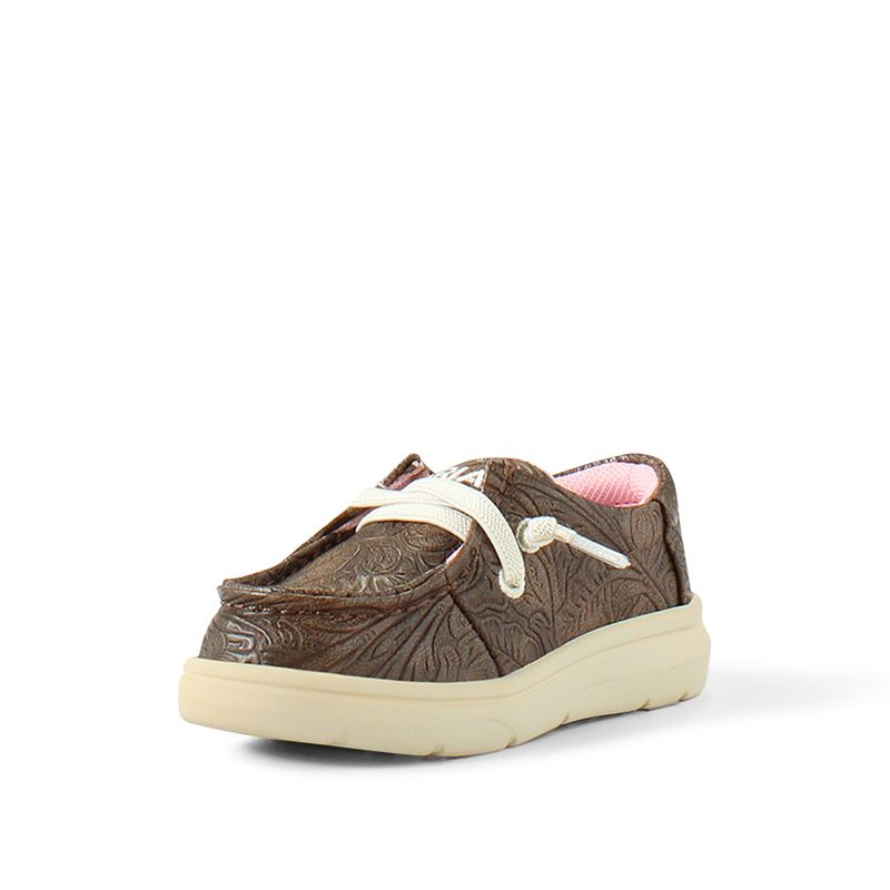 Ariat Toddler Girl's Lil' Stomper Floral Hilo Shoes - Brown