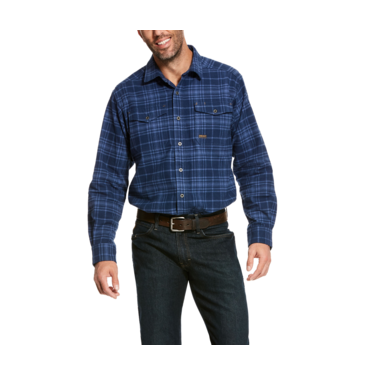 Ariat Men's Rebar Heavy Weight Flannel Classic LS Shirt - James Plaid