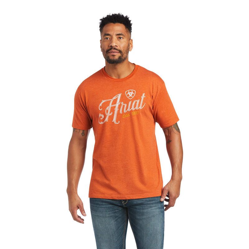 Ariat Mens 100 Proof SS T-Shirt Adobe Heather *FINAL SALE*