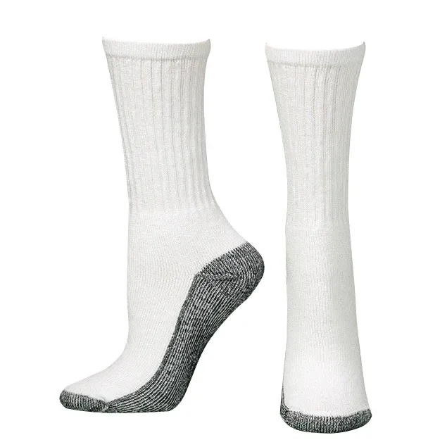 BD Mens Work boot Crew Sock White 3pk, Size: M