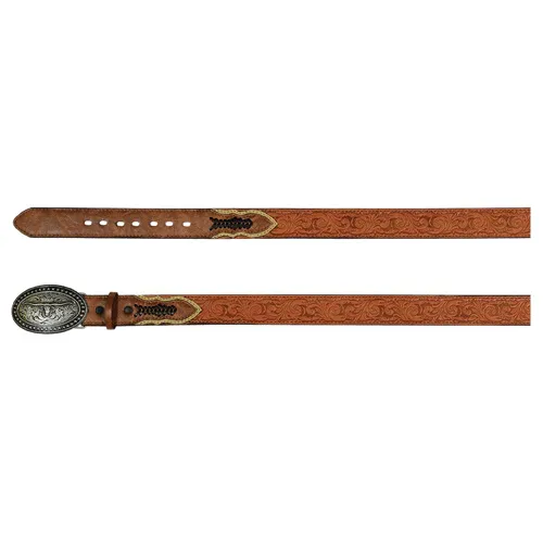 Arena Pro Boys Belt Tooled, Size: S