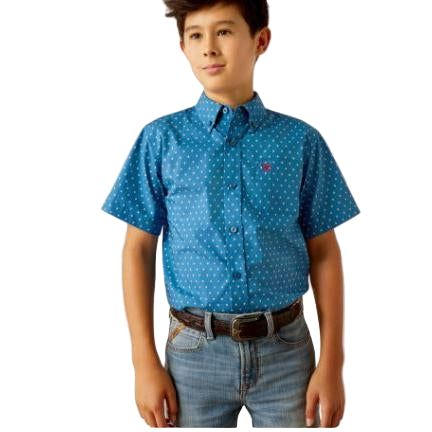 Ariat Boy's Scott Classic Fit Shirt - Dark Teal
