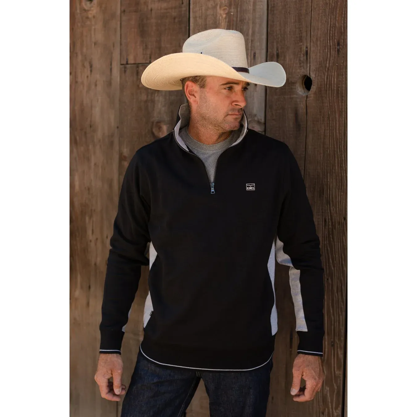 Kimes Dash Quarter Zip, Colour: BLACK, Size: MEDIUM