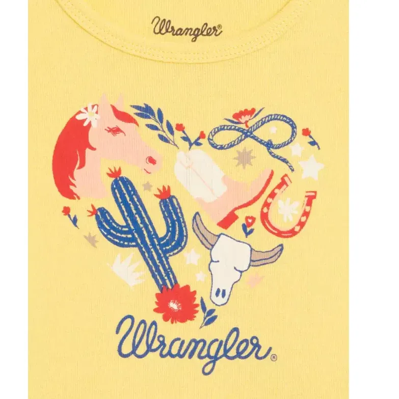 Wrangler Baby Girl's Bodysuit - Yellow, Size: 0-3M