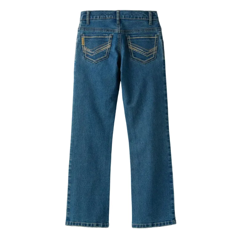 Cinch Boy's Medium Stone Wash Relaxed Bootcut Jeans - Indigo