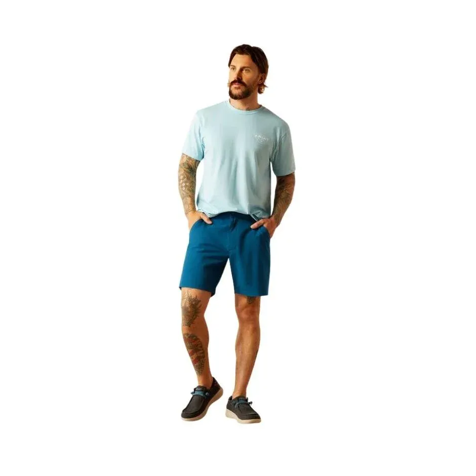 Ariat Men's Tek 7" Shorts- Assorted Colours, Color: Moroccan Blue, Size: 28