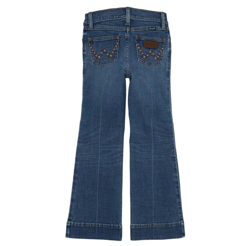 Wrangler Girl's Western Trouser Jean - Mid Wash