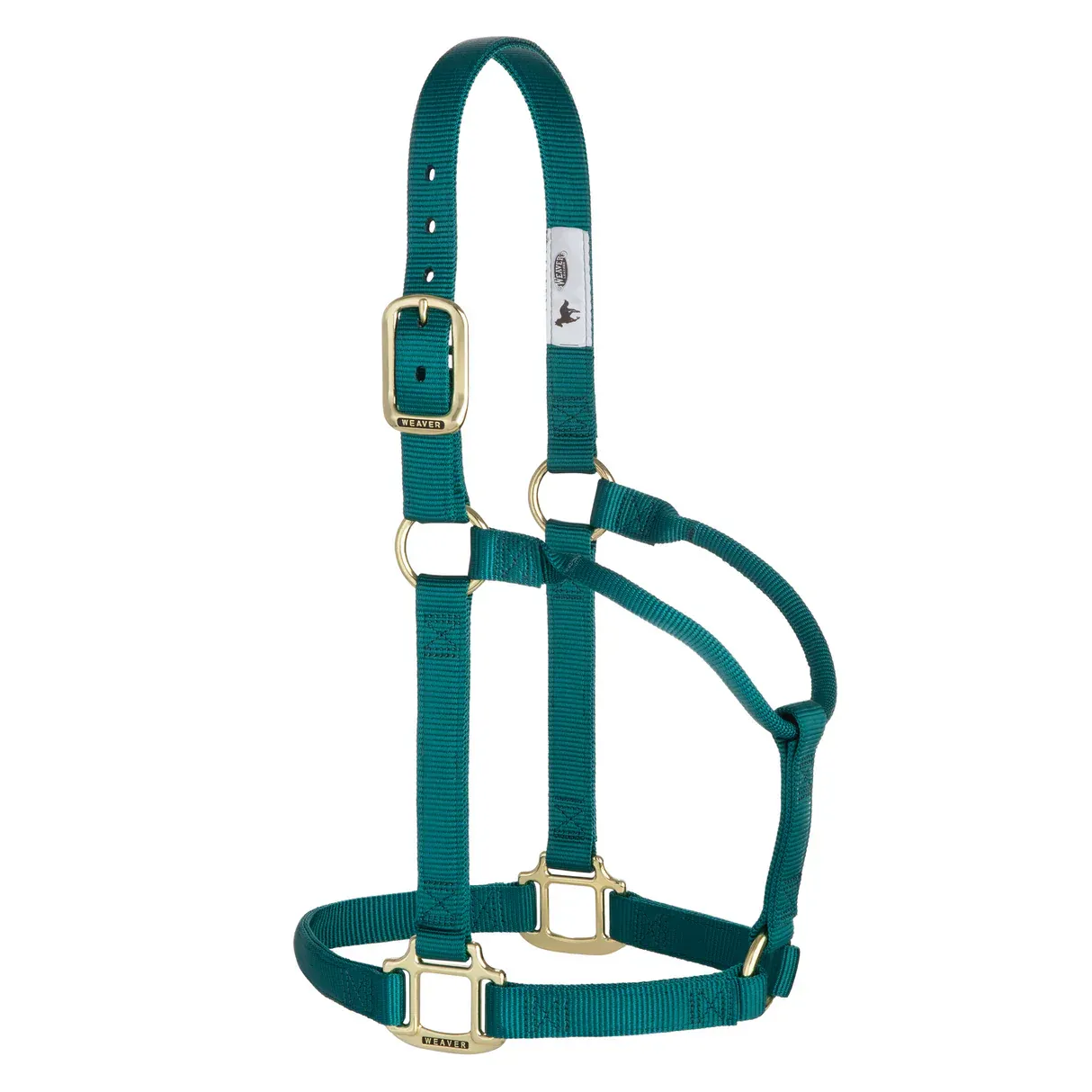 Weaver Leather Original Non-Adjustable Nylon Horse Halter -SMALL HORSE, Color: 49-teal