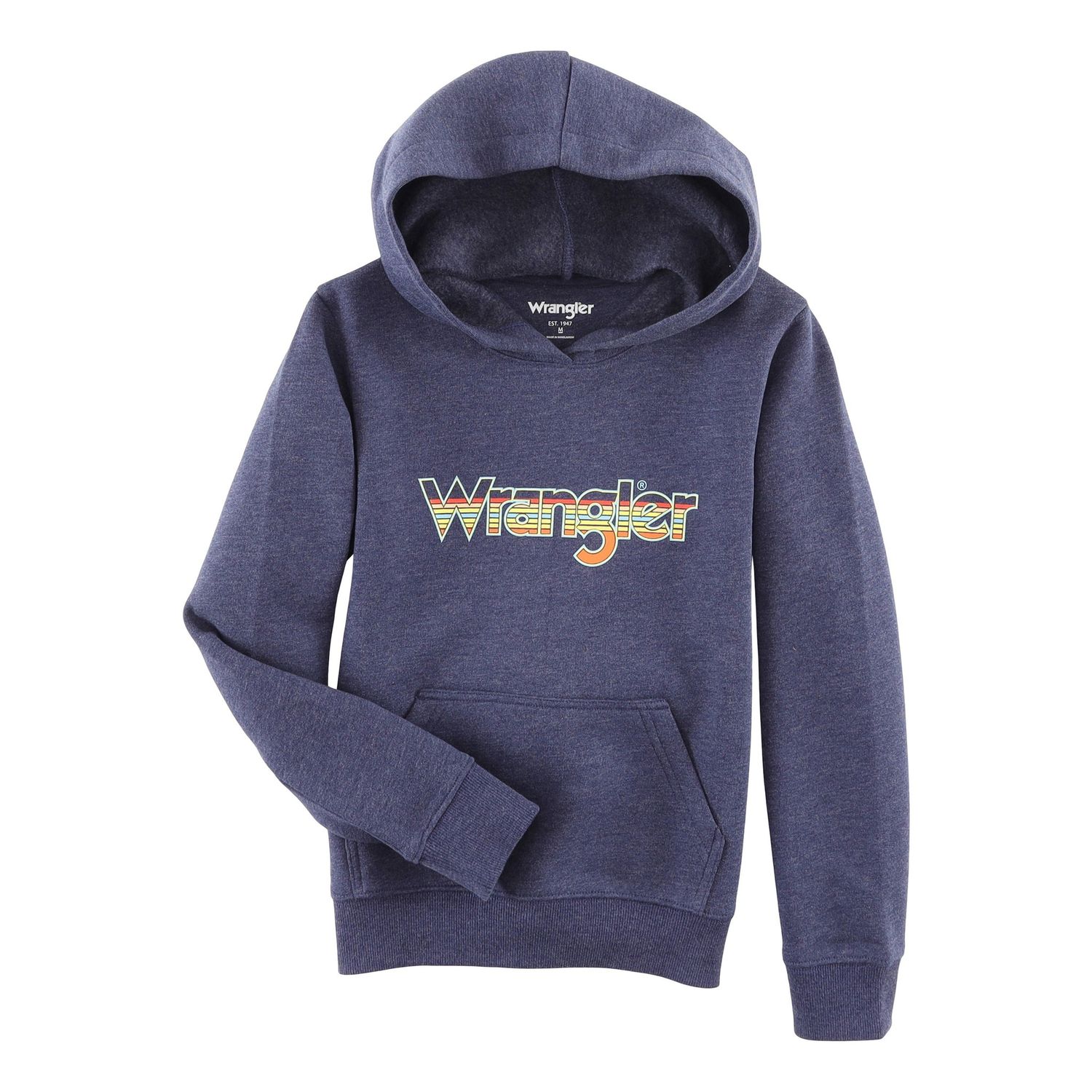 Wrangler Boy's Regular Fit Pullover Hoodie - Indigo