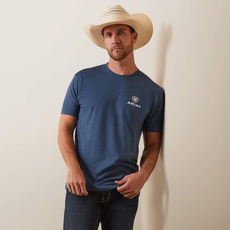 Ariat Men's Corps SS T-Shirt Sailor Blue Heather