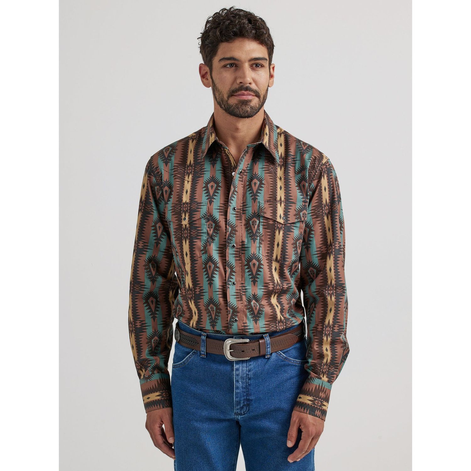 Wrangler Men's Checotah Long Sleeve Classic Fit Shirt - Multi