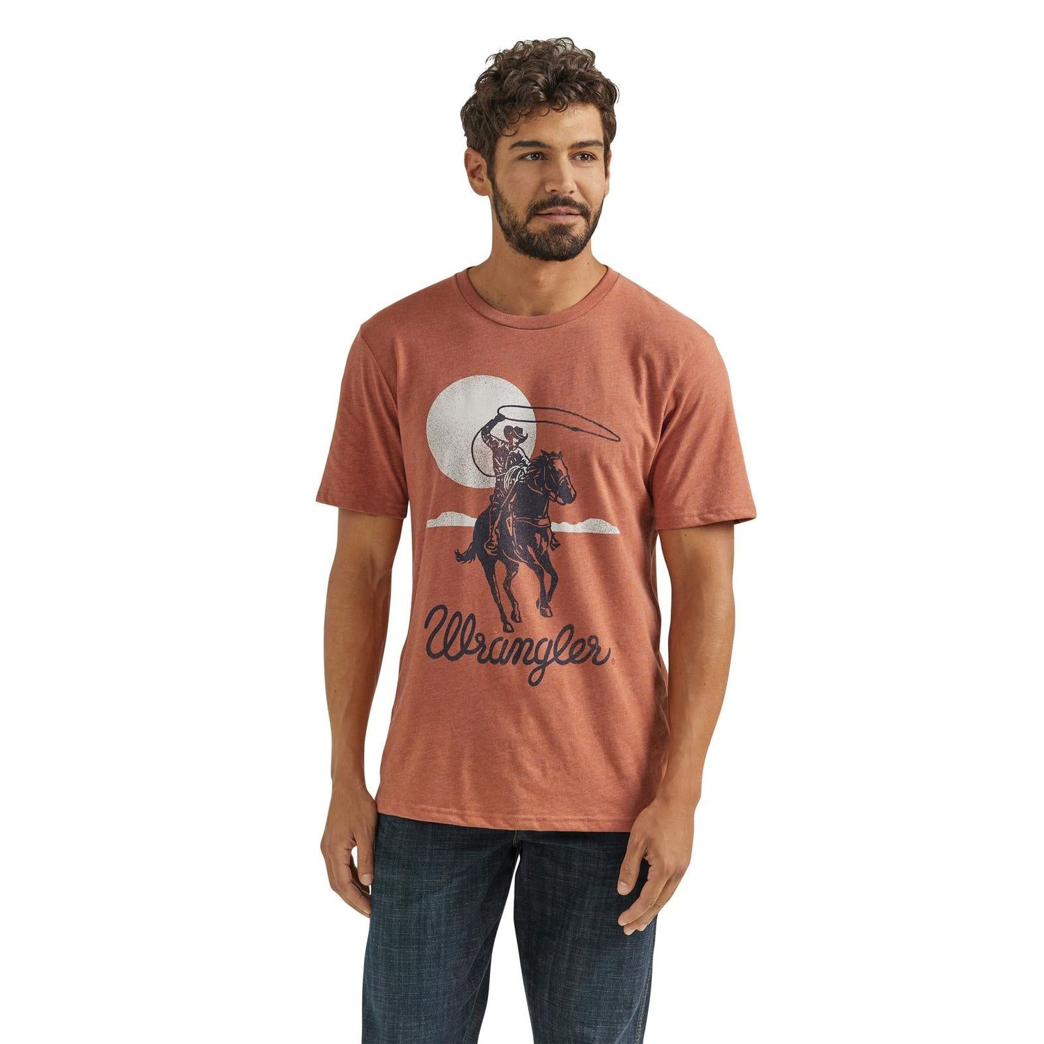 Wrangler® Men's Graphic Short Sleeve T-Shirt - Redwood Heather