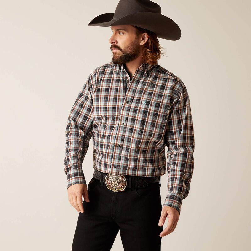 Ariat Men's Pro Nathanael Long Sleeve Classic Fit Shirt - White