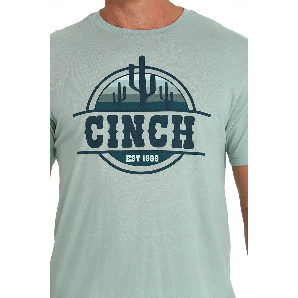 Cinch Men's Short Sleeve Graphic Tee Shirt- Green