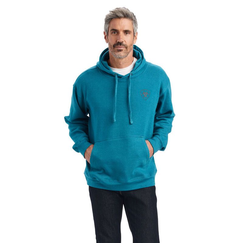 Ariat Mens Desert Sun Sweatshirt Ocean Depths Heather