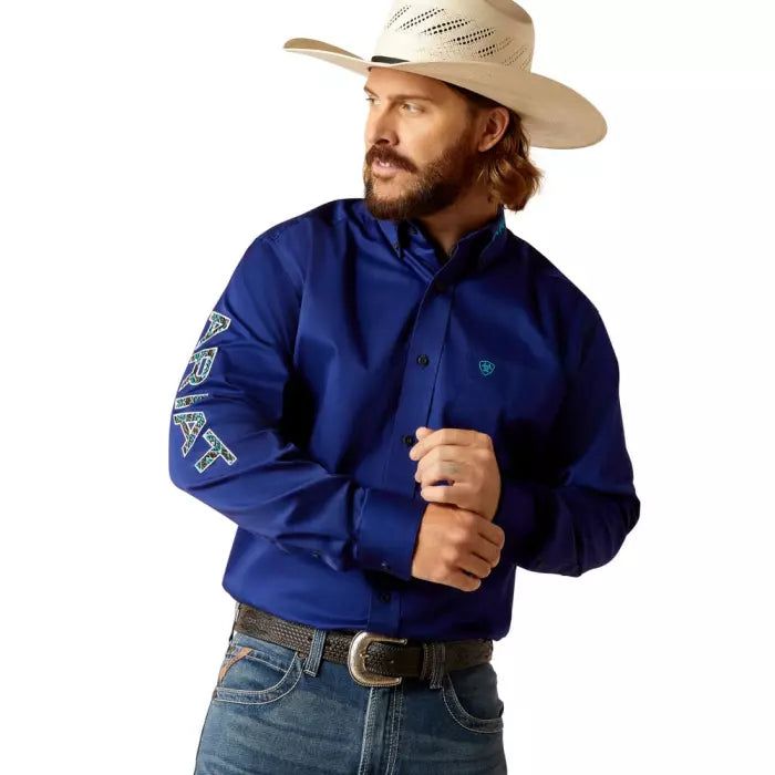 Ariat Men's Team Logo Twill Long Sleeve Shirt - Royal Blue