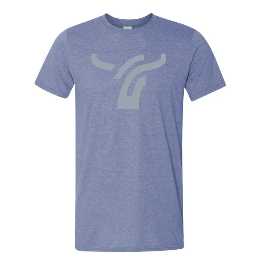 B8 Ranch Apparel Men's Short Sleeve Fitted Tee Shirt - Blue